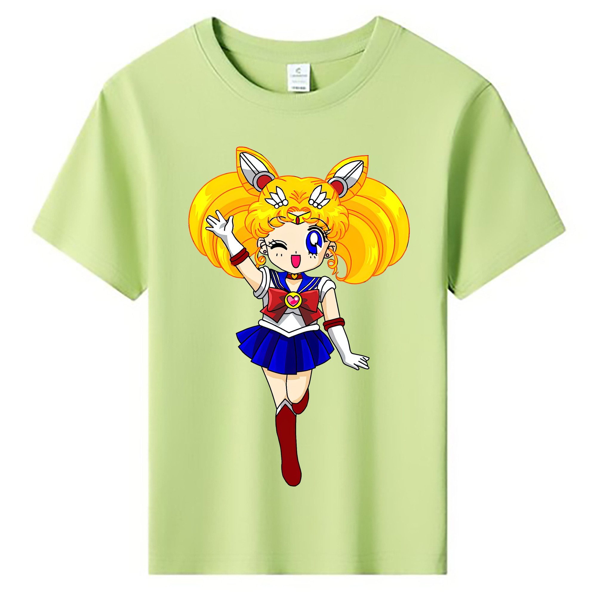 （画像用） 美少女戦士セーラームーン 月野 うさぎ つきの うさぎ Sailor Moon Tsukino Usagi 綿100％キッズTシャツ（フロントプリント）